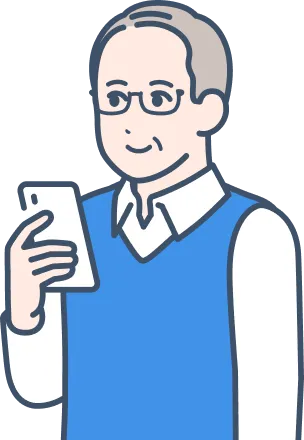 相談する男性のイラスト